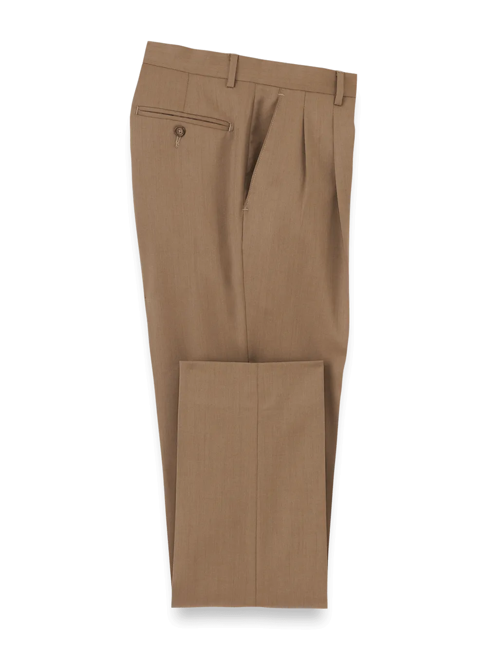 Wool Gabardine Pants - Light Brown