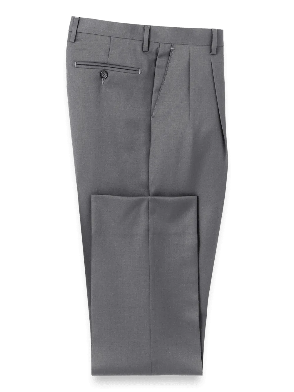 Wool Gabardine Pants - Medium Grey