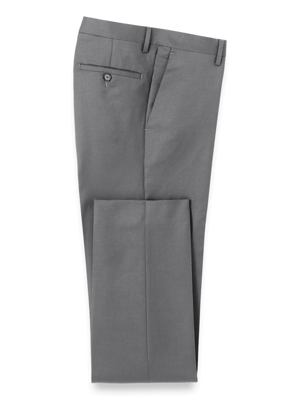 Wool Gabardine Pants - Medium Grey