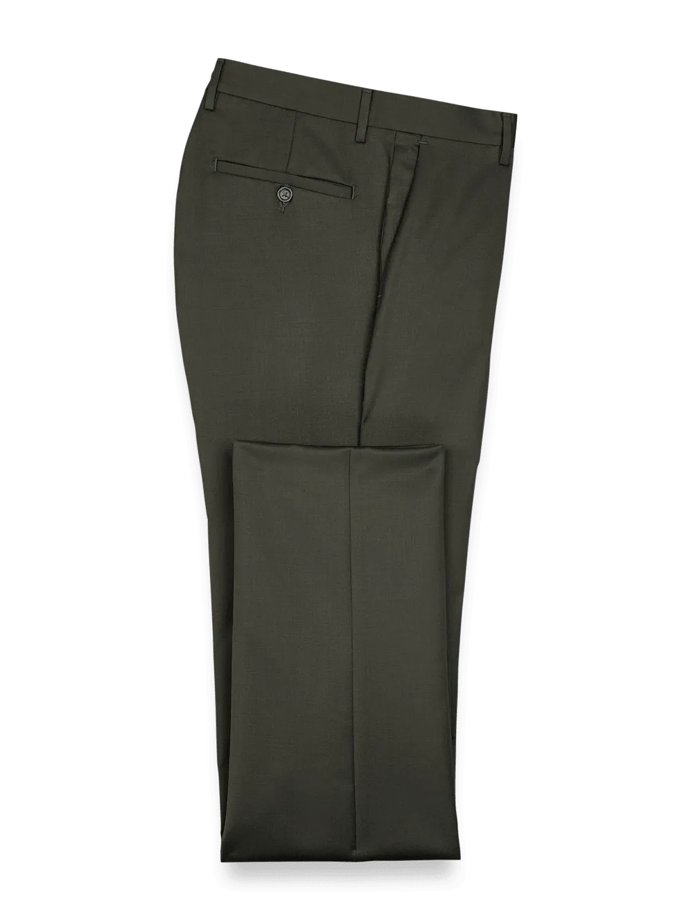 Wool Gabardine Pants - Olive