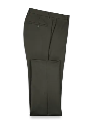 Wool Gabardine Pants - Olive