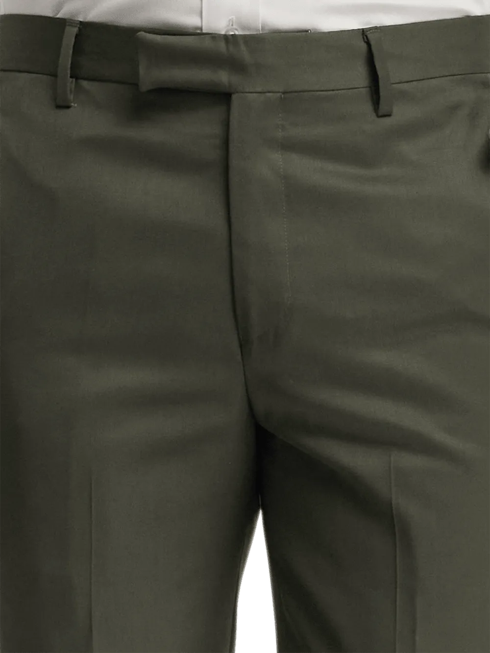 Wool Gabardine Pants - Olive