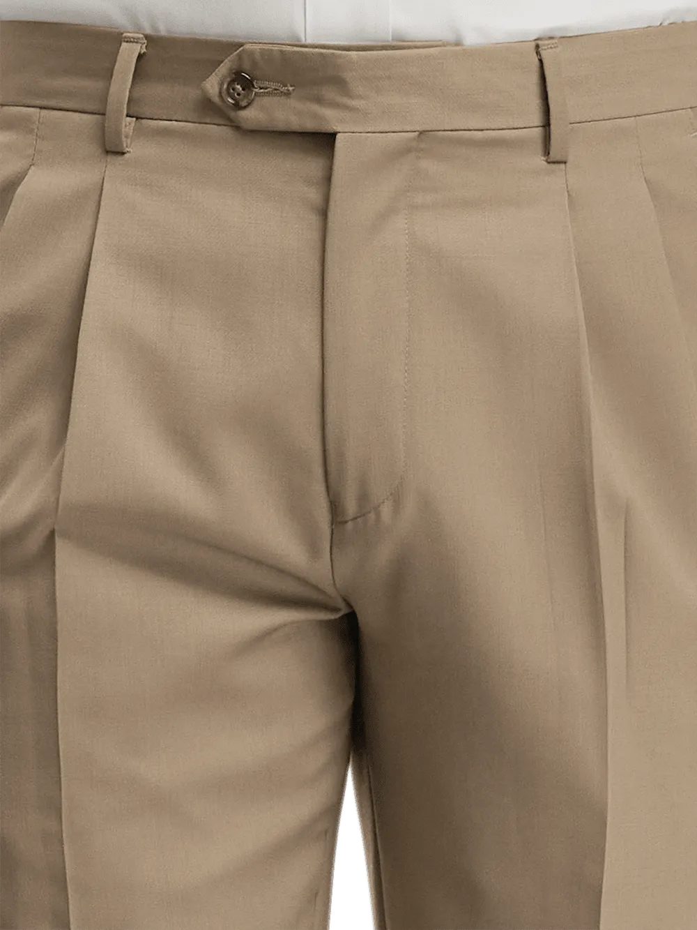 Wool Gabardine Pants - Tan