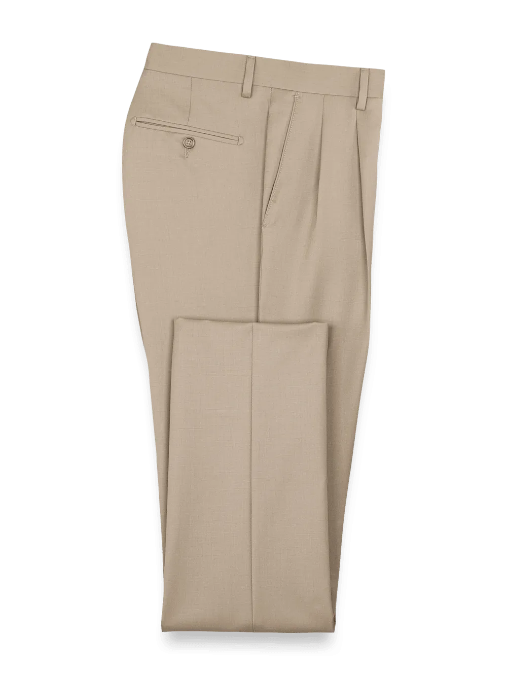Wool Gabardine Pants - Tan