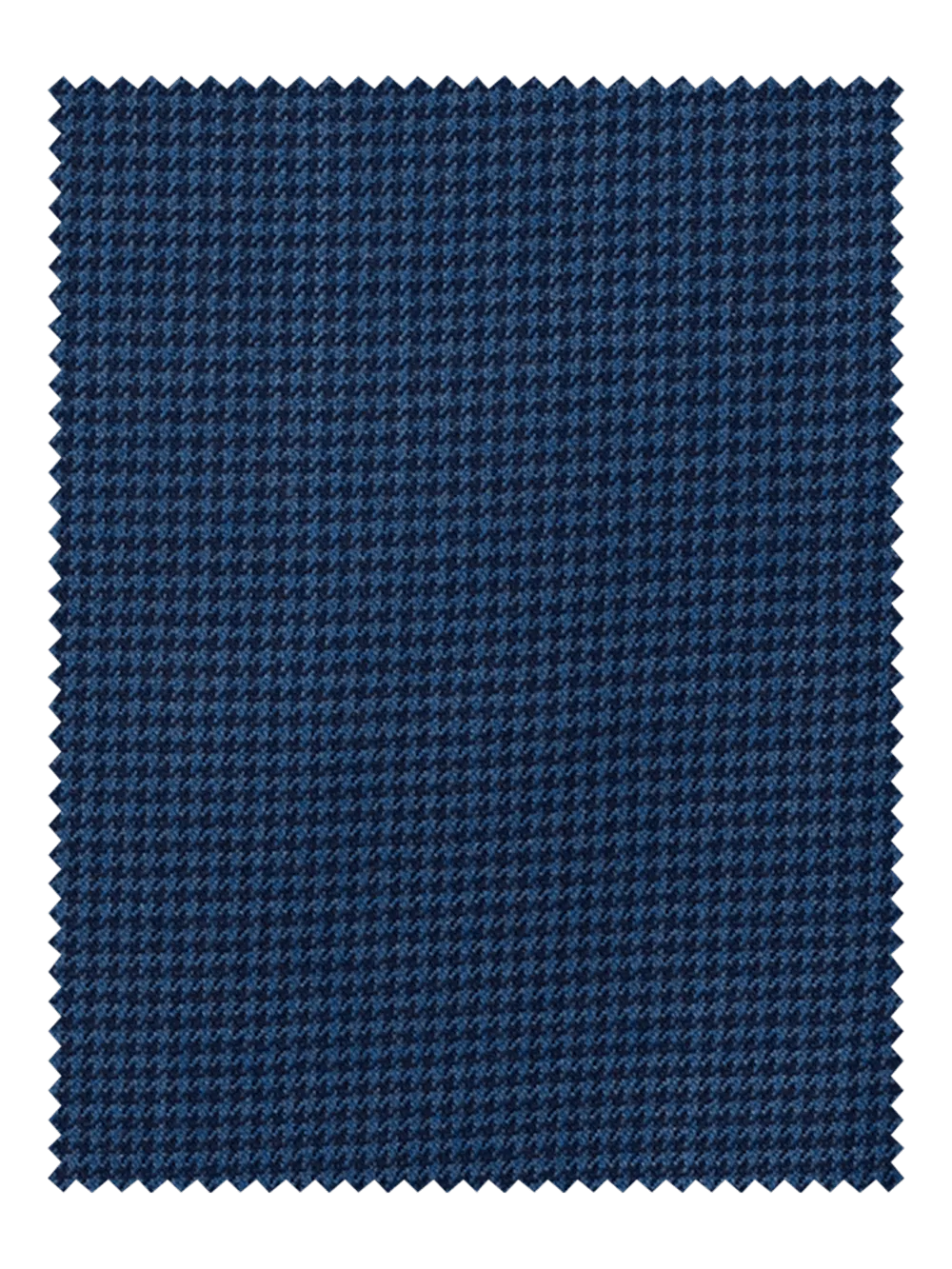 Wool Houndstooth Single Pleat Suit Pants - Blue