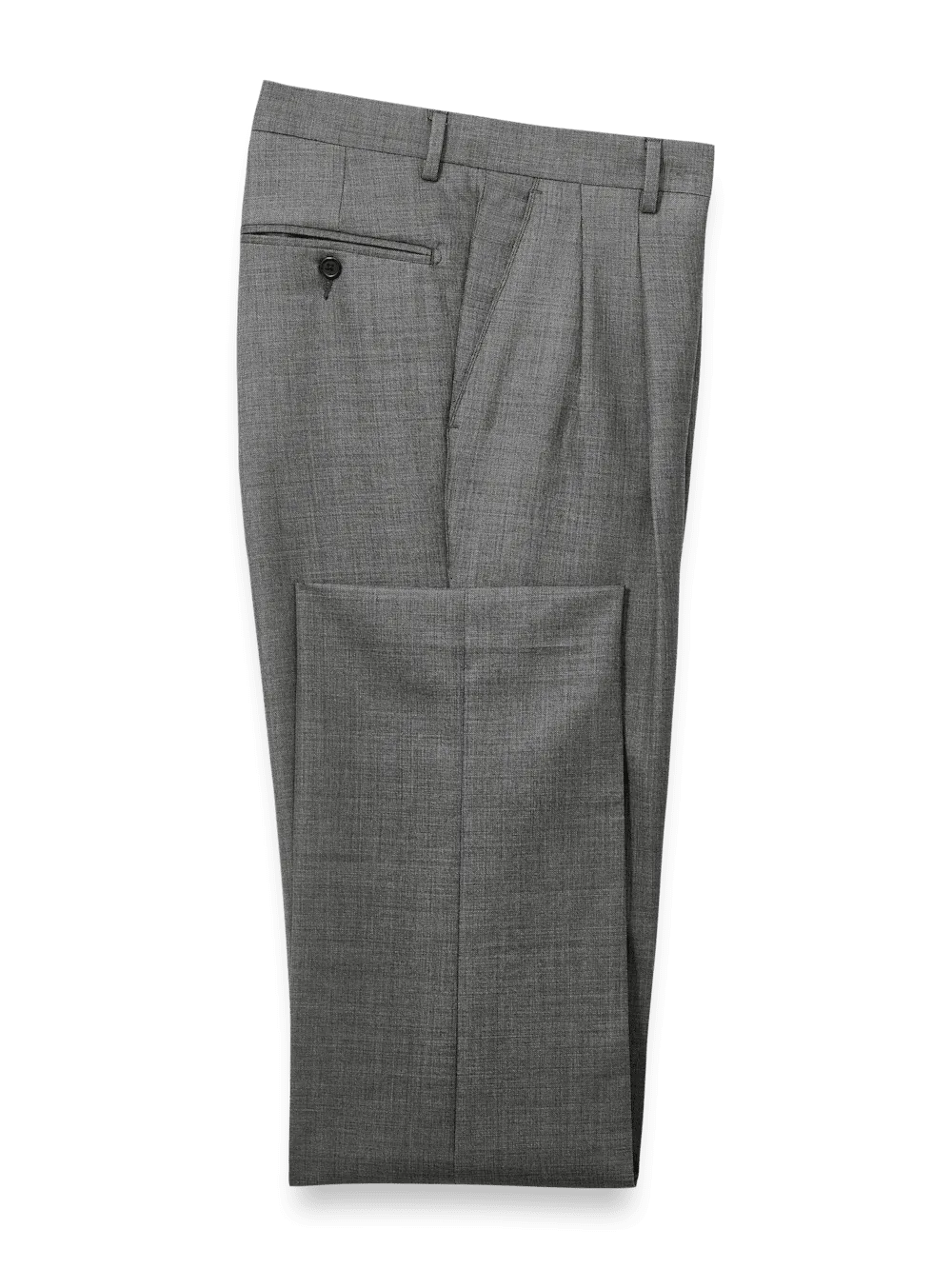 Wool Sharkskin Pants - Charcoal