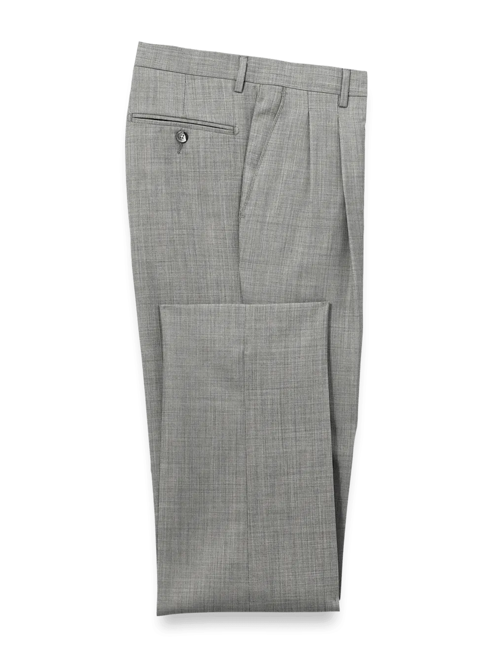 Wool Sharkskin Pants - Grey