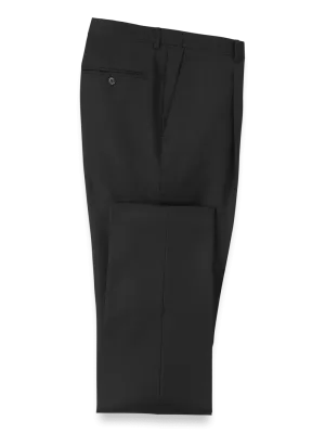 Wool Single Pleat Pants - Black