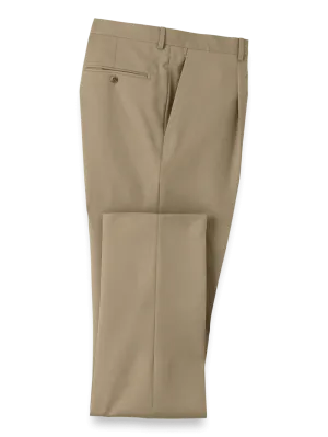 Wool Single Pleat Pants - British Tan