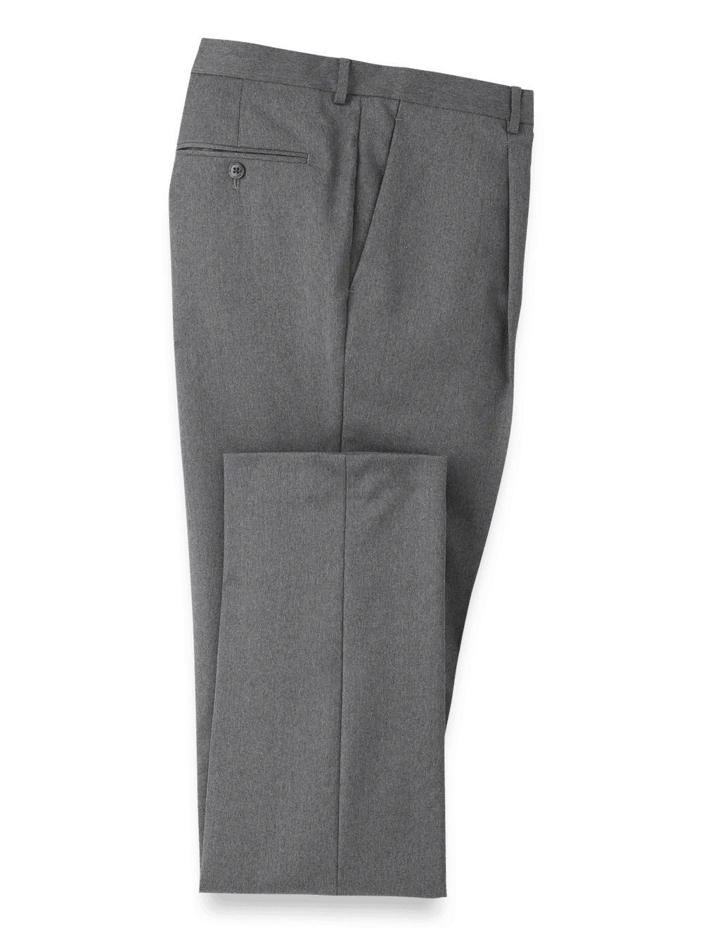 Wool Single Pleat Pants - Grey