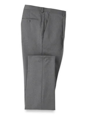 Wool Single Pleat Pants - Grey