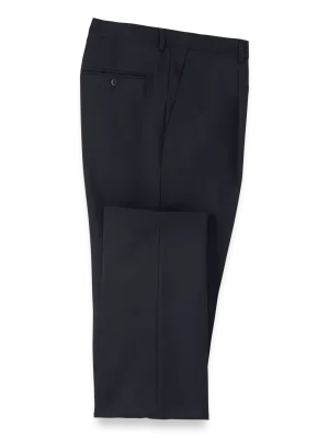 Wool Single Pleat Pants - Navy