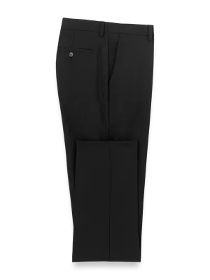 Wool Stretch Bengaline Suit Pants - Black