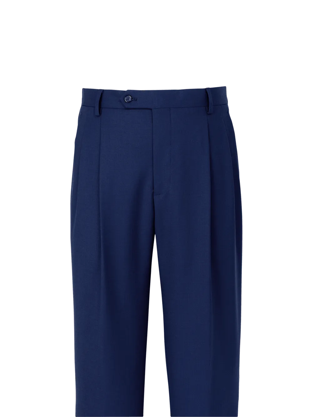 Wool Stretch Bengaline Suit Pants - Blue