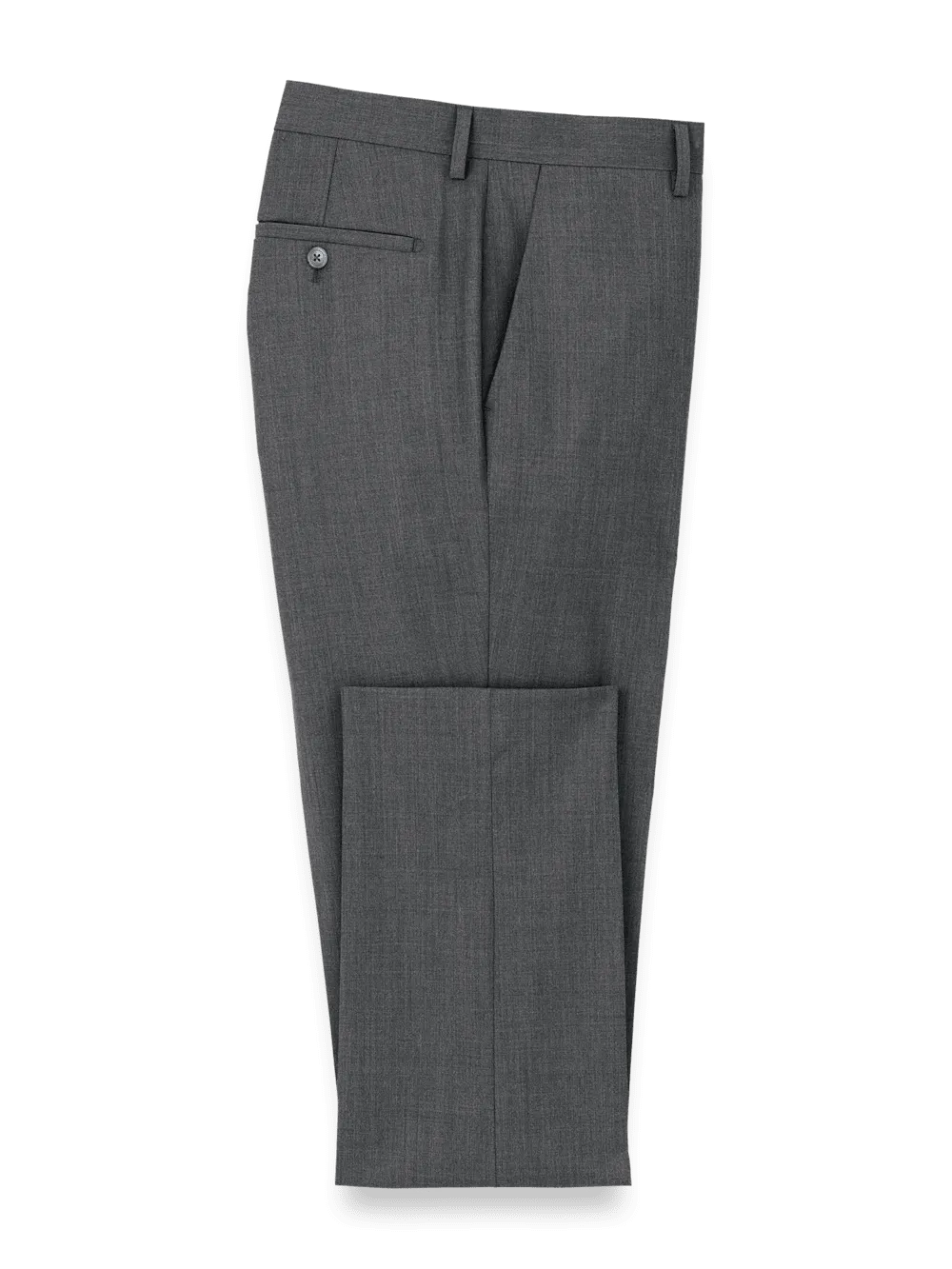Wool Stretch Bengaline Suit Pants - Grey