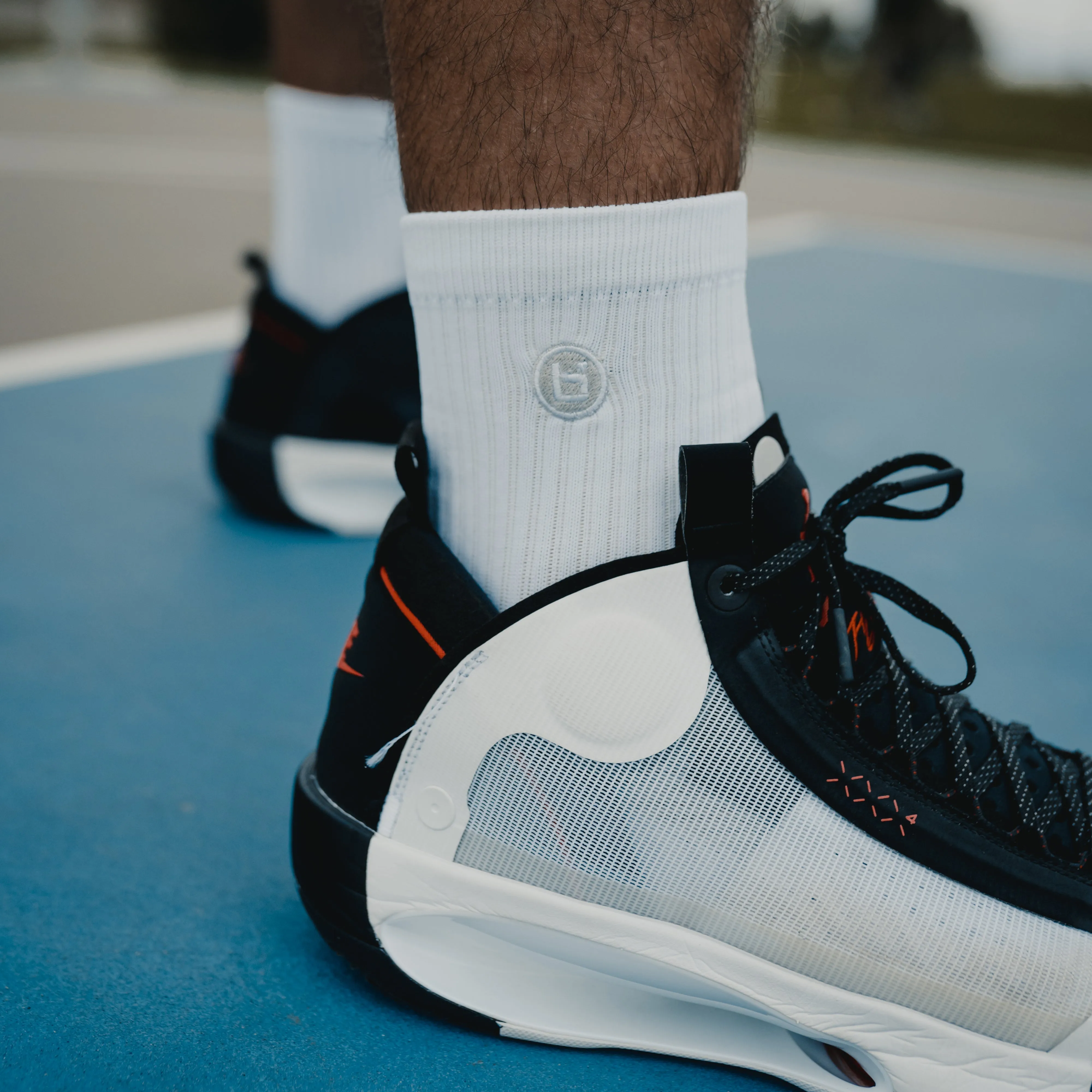 Youth P1 Quarter Socks in White Ballislife