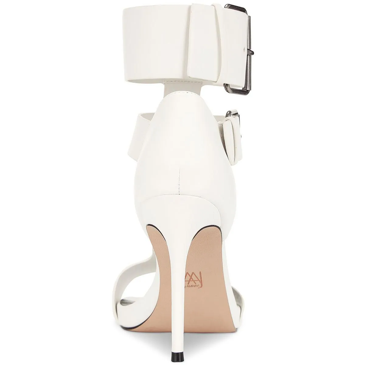 Zahara Womens Faux Leather Double Buckle T-Strap Sandals
